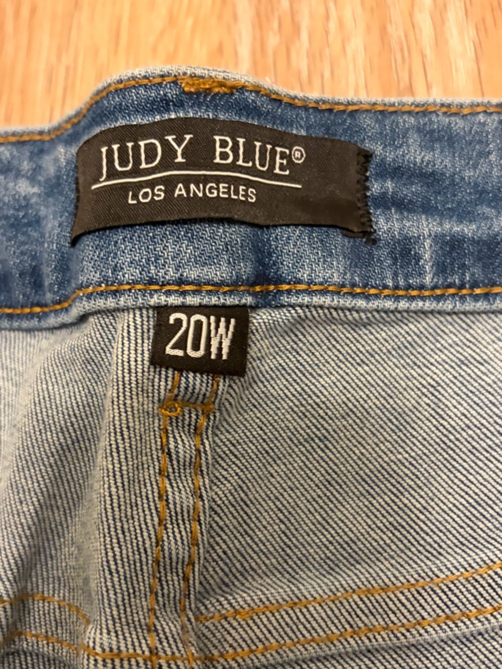 Judy Blue High Rise Wide Leg Jeans Medium Wash Distressed Plus Size 20W - Picture 5 of 8